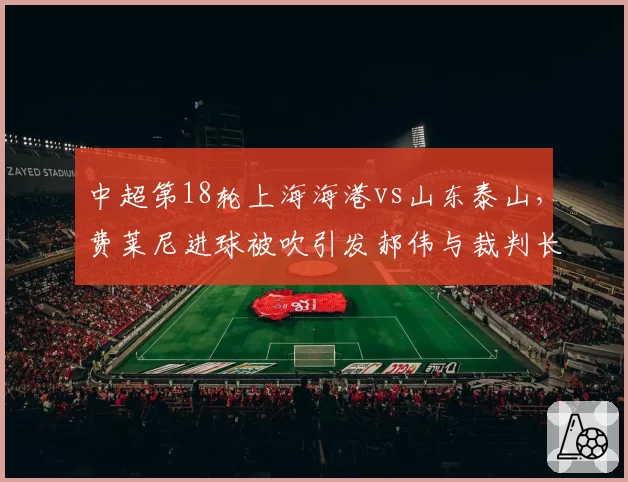 中超第18轮上海海港vs山东泰山，费莱尼进球被吹引发郝伟与裁判长时间争执